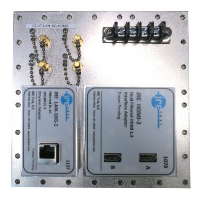 JRE C2-4T-LAN10G-HDMI2 Fast Track Populated I/O Plate