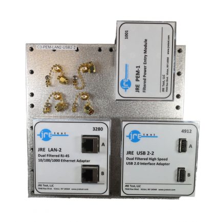 JRE C3-PEM-LAN2-USB2-2 Fast Track Populated I/O Plate
