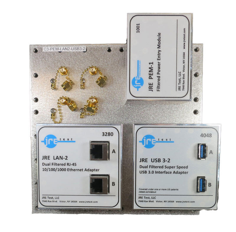 JRE C3-PEM-LAN2-USB3-2 Fast Track Populated I/O Plate
