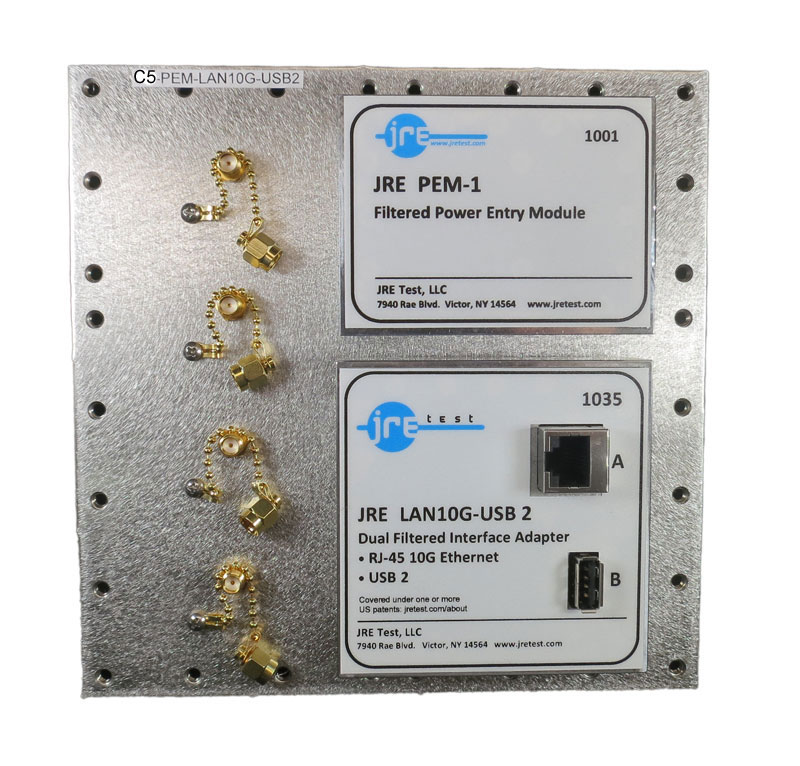 JRE C5-PEM-LAN10G-USB2 Fast Track Populated I/O Plate