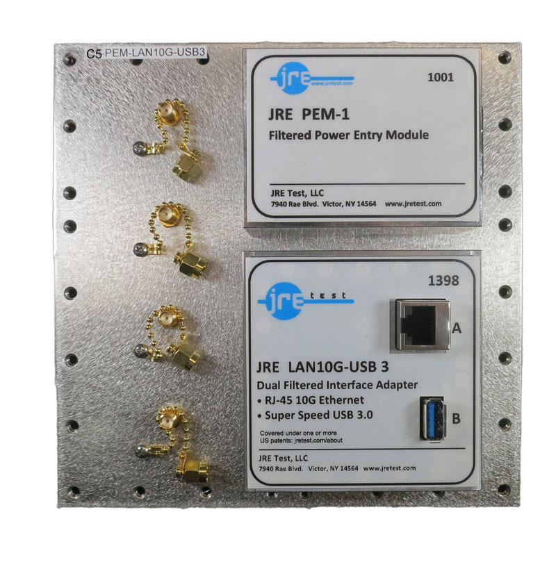 JRE C5-PEM-LAN10G-USB3 Fast Track Populated I/O Plate