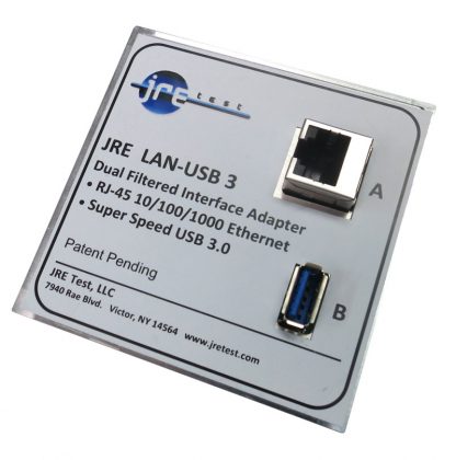 JRE LAN-USB 3 Dual Filtered Interface: RJ-45 Ethernet and USB 3 'Super Speed'