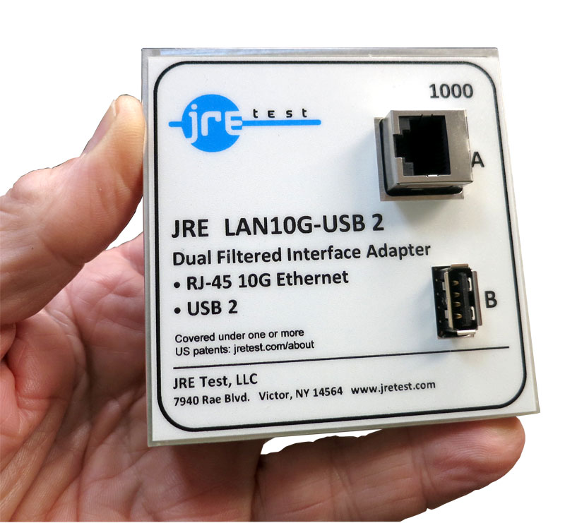 JRE LAN10G-USB 2 Dual Filtered Interface: 10GBASE-T Ethernet and USB 2