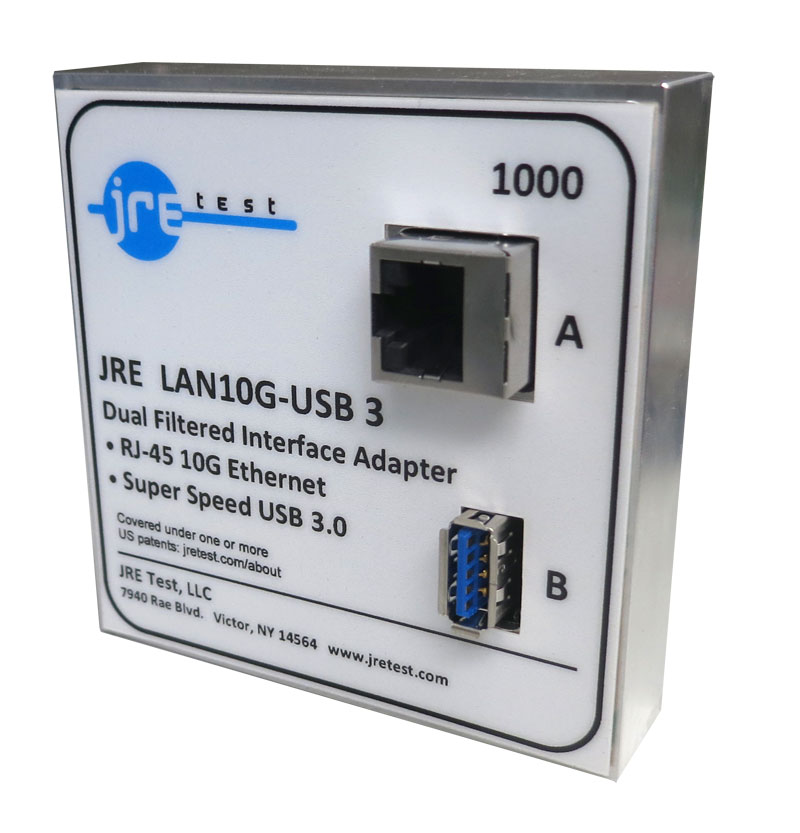 JRE LAN10G-USB 3 Dual Filtered Interface: 10GBASE-T Ethernet and USB 3 'Super Speed'