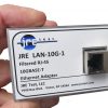 JRE LAN-10G Filtered 10GBASE-T ethernet adapter handheld view
