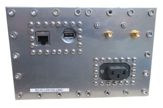 JRE Test B3-AC-LAN10G-USB2 populated I/O plate rear view