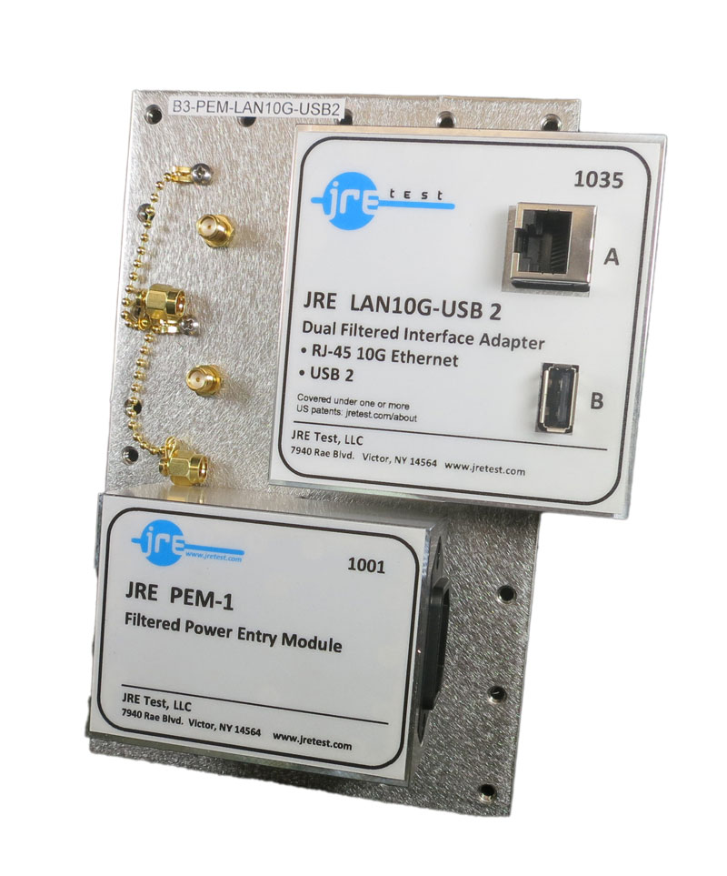JRE Test pre-populated I/O plate B3-PEM-LAN10G-USB2