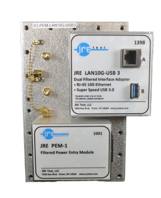 JRE Test pre-populated I/O plate B3-PEM-LAN10G-USB3