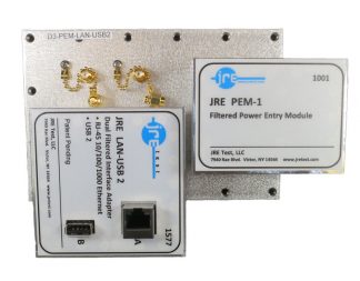 JRE Test pre-populated I/O plate D3-PEM-LAN-USB2